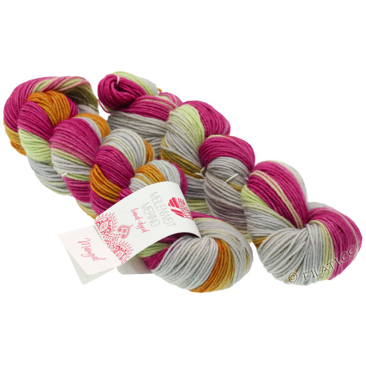 Lana Grossa MEILENWEIT 2 Stränge à 50g Merino Hand-dyed | 212-Mangal