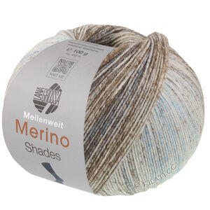 Lana Grossa MEILENWEIT 100g Merino Extrafine Shades | 7234-Mint/Hellgrau/Dunkelgrau/Graubraun