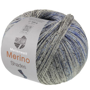 Lana Grossa MEILENWEIT 100g Merino Extrafine Shades | 7235-Hellgrau/Dunkelgrau/Hellblau/Dunkelblau/Nachtblau