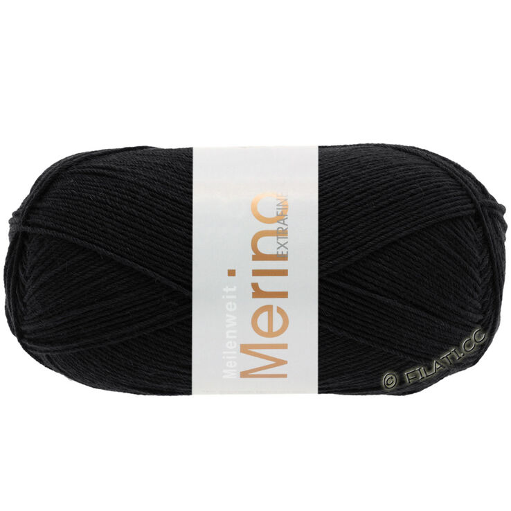 Lana Grossa MEILENWEIT 100g Merino Extrafine | 2402-Schwarz