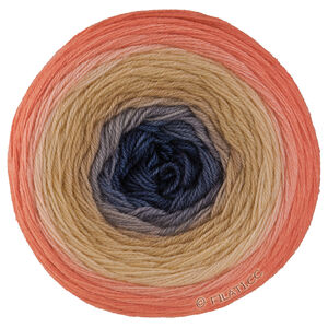 Lana Grossa MERINO LACE AQUARELL | 18-Apricot/Pfirsich/Anthrazit