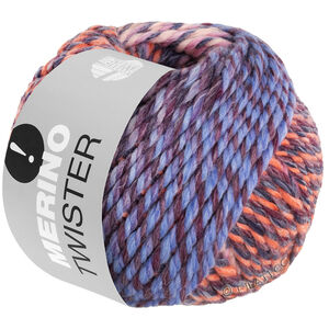 Lana Grossa MERINO TWISTER | 11-Lachs/Dunkelblau/Bordeaux/Graulila/Flieder