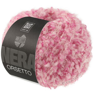 Lana Grossa ORSETTO Moulinè (Nera) | 101-Pink/Rohweiß