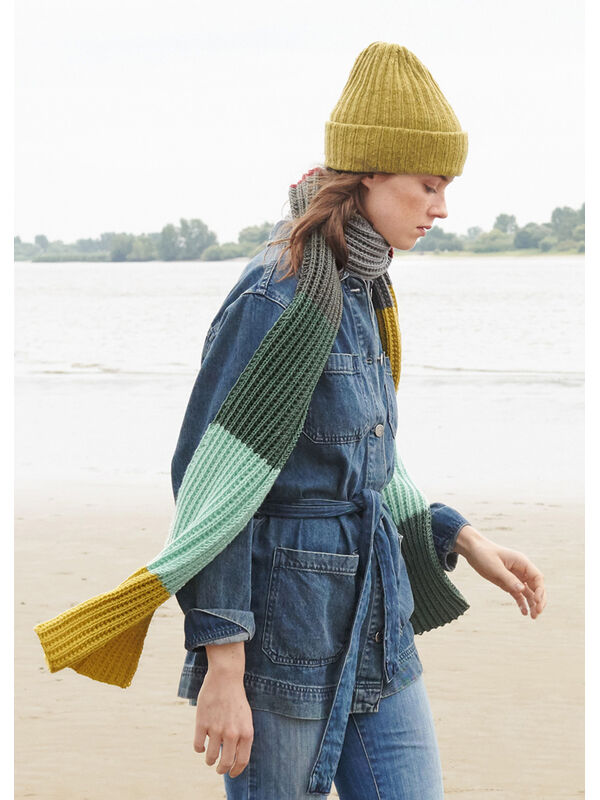 Lana Grossa GERIPPTER RINGELSCHAL Cool Wool Big