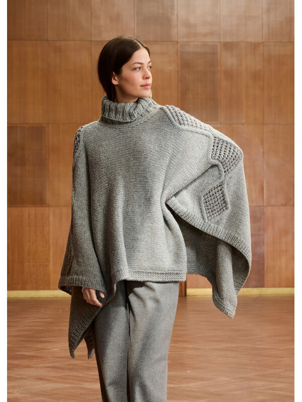 Lana Grossa PONCHO Cool Merino Big & Glamour