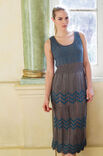 Lana Grossa KLEID MIT ZACKEN- UND GITTERLOCHMUSTER Linarte