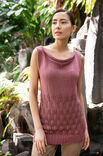 Lana Grossa TOP MIT AJOURMUSTER UND WASSERFALLKRAGEN Linarte