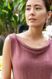 Lana Grossa TOP MIT AJOURMUSTER UND WASSERFALLKRAGEN Linarte