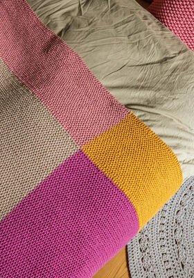 PLAID IM PERLMUSTER Landlust Alpaka Merino 100 von Lana Grossa