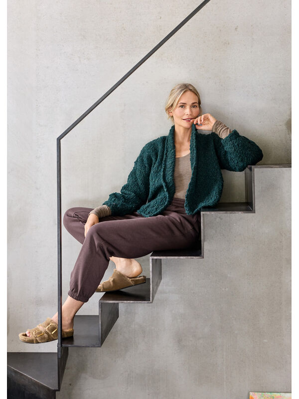 Lana Grossa CARDIGAN MIT SCHALKRAGEN Caramella