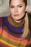 Lana Grossa KURZPULLI MIT ZUNGENRAGLAN GLATT LINKS Cinque Multi