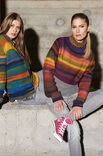 Lana Grossa KURZPULLI MIT ZUNGENRAGLAN GLATT LINKS Cinque Multi
