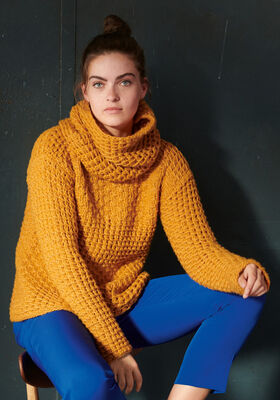 PULLI IN WEBSTRUKTURMUSTERN Lala Berlin Lovely Cotton von Lana Grossa