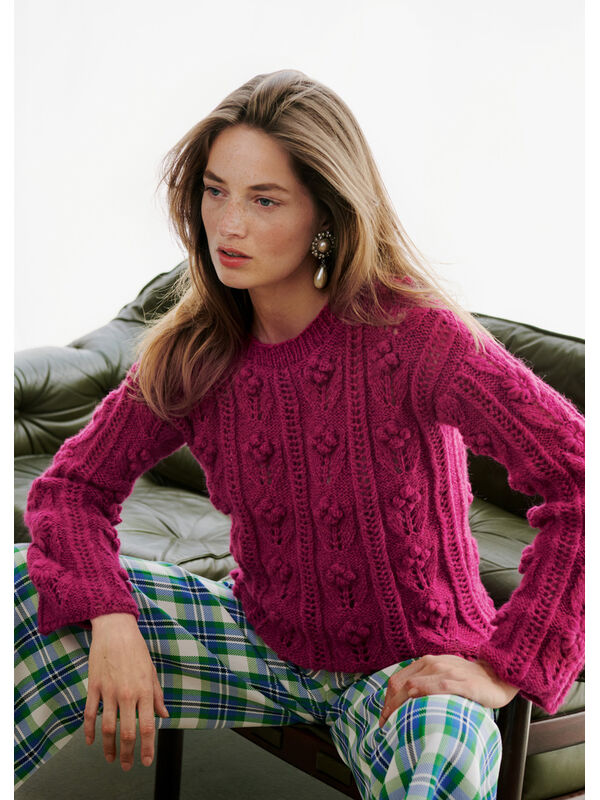Lana Grossa PULLOVER IM NOPPEN-LOCHMUSTER Brigitte No. 2