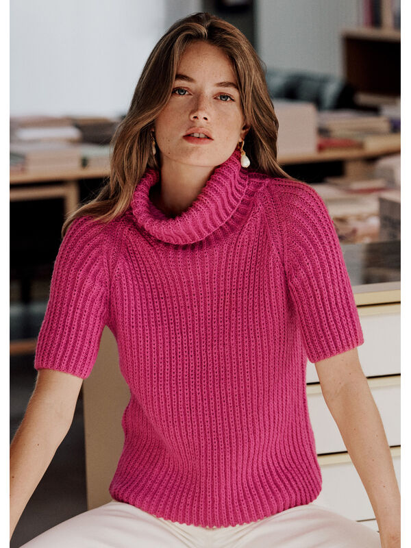 Lana Grossa RAGLANPULLI IM PATENTRIPPENMUSTER Landlust Alpaka Merino 160