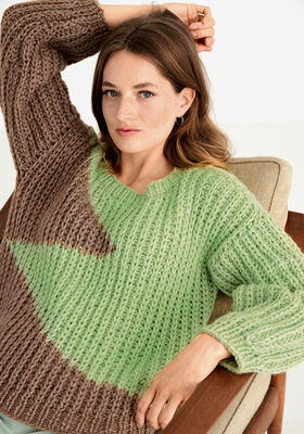 PULLI IM HALBPATENTMUSTER Lala Berlin Lovely Cotton von Lana Grossa