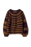 Lana Grossa PULLOVER GLATT LINKS MIT ZOPFSTREIFEN UND RUNDPASSE Picasso