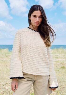 RUNDPASSENPULLOVER IN QUERRIPPEN Airy & Alpaca Air II von Lana Grossa