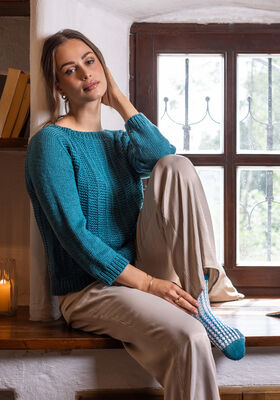 TOP DOWN PULLOVER Puro Vegano von FILATI Studio