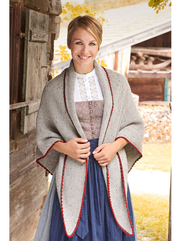 Lana Grossa DREIECKSTUCH KRAUS RECHTS MIT PICOTRÄNDERN Meilenweit 6-fach/Cool Wool Big