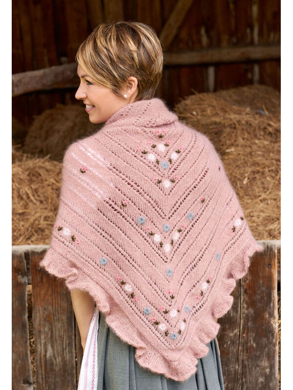 Lana Grossa DREIECKSTUCH MIT LOCHMUSTER Silkhair