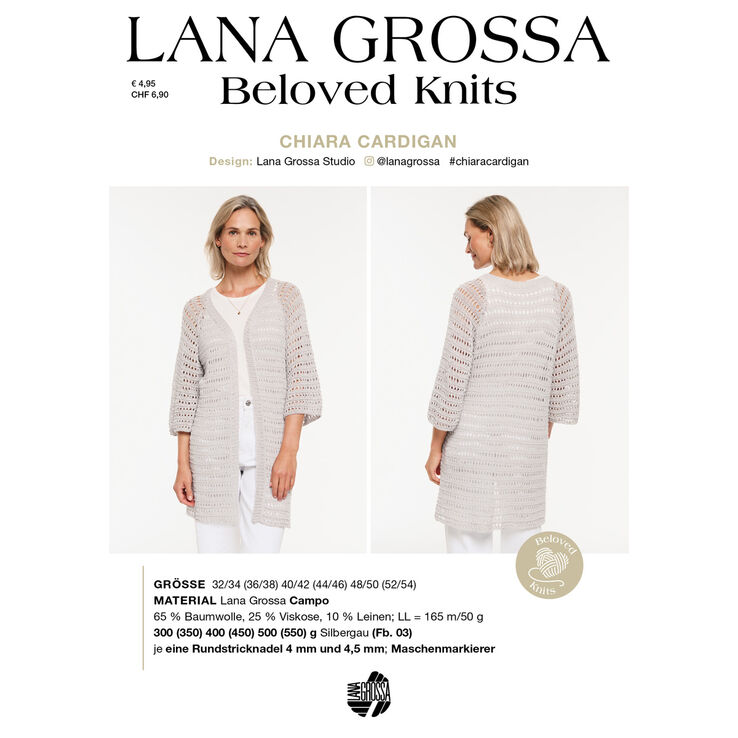CHIARA CARDIGAN - Beloved Knits No. 3 von Lana Grossa
