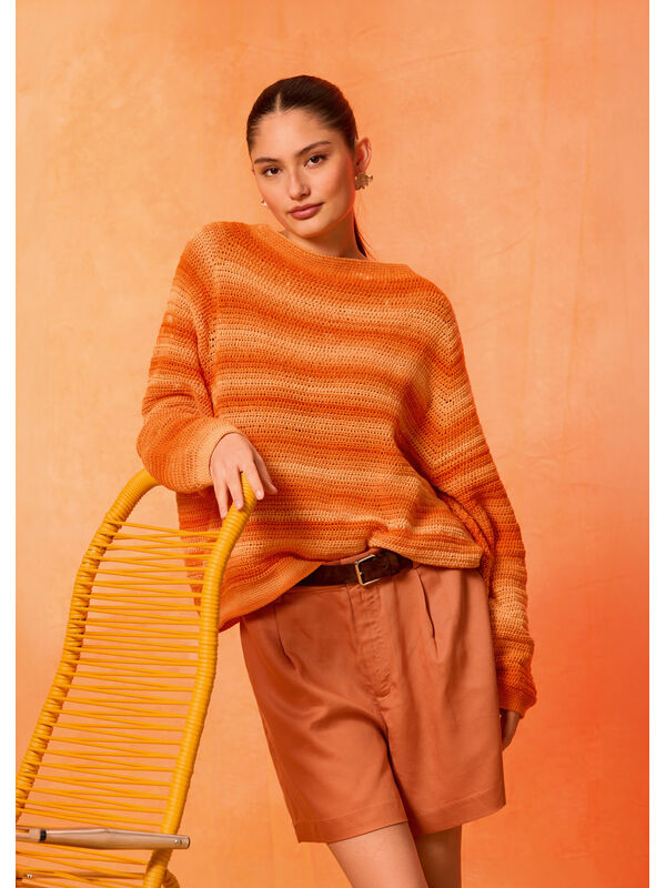Lana Grossa HÄKEL-PULLOVER TOP-DOWN Gomitolo Tono