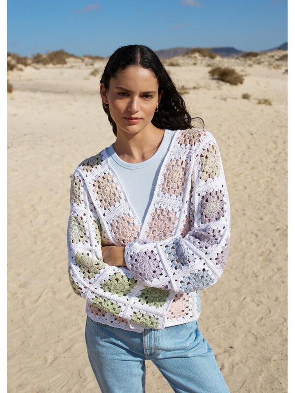 Lana Grossa JACKE AUS QUADRATISCHEN MOTIVEN Promessa & Cotonella