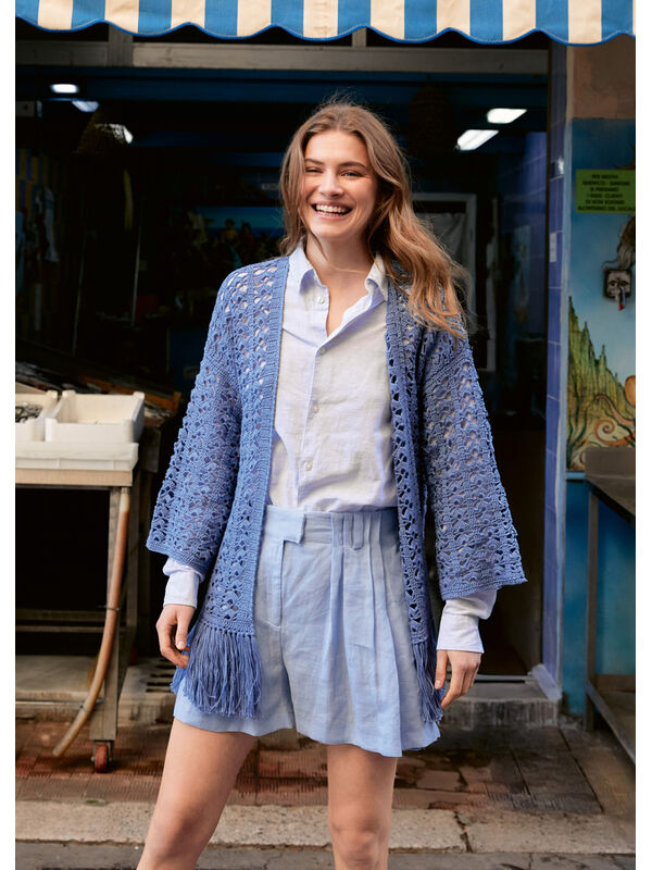 Lana Grossa CARDIGAN IM FÄCHERMUSTER Summer Cashmere