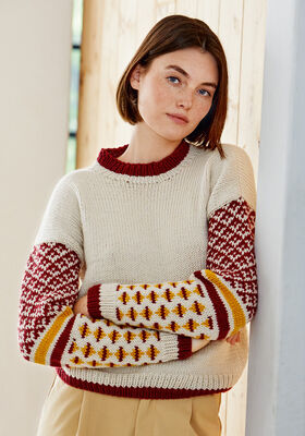 PULLOVER MIT JACQUARDÄRMELN Bingo von Lana Grossa