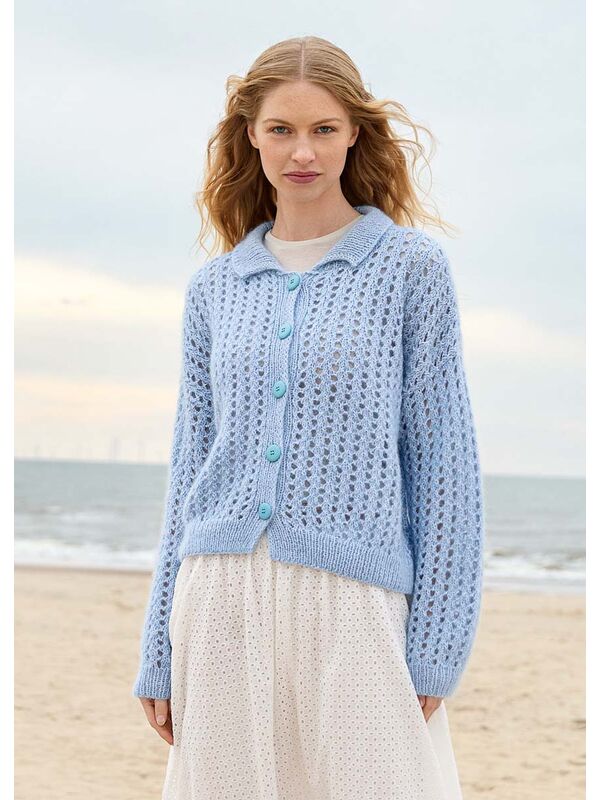 Lana Grossa JACKE IM LOCHMUSTER Ecopuno & Silkhair