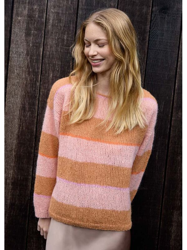 Lana Grossa PULLOVER GLATT RECHTS IN STREIFEN Setasuri