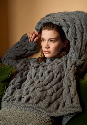 ZOPFMUSTER-PULLOVER Nebbia von Lana Grossa