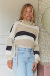 Lana Grossa PULLOVER MIT BINDEBÄNDERN Natural Alpaca Lungo