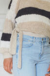 Lana Grossa PULLOVER MIT BINDEBÄNDERN Natural Alpaca Lungo