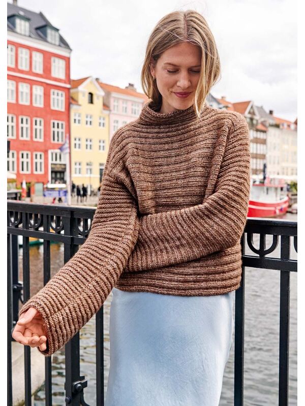 Lana Grossa RIPPENPULLOVER Natural Alpaca Pelo