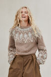 Lana Grossa CROPPED-PULLOVER Natural Lama Chunky, Orsetto & Glamour