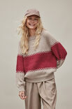 Lana Grossa RAGLAN-PULLOVER Natural Lama Fine & Silkhair