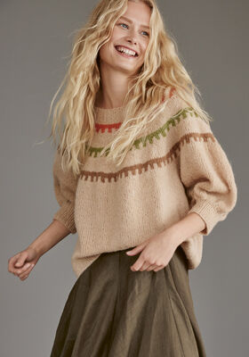 RUNDPASSEN-PULLOVER Nebbia von Lana Grossa