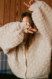 Lana Grossa CARDIGAN IM WÜRFELMUSTER Natural Alpaca Pelo