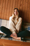 Lana Grossa CARDIGAN IM WÜRFELMUSTER Natural Alpaca Pelo