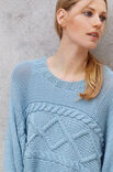 Lana Grossa PONCHO QUERGESTRICKT Bingo