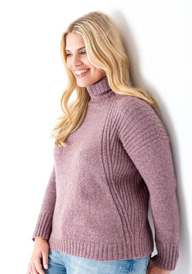 PULLI MIT ZOPF-RIPPENMUSTER Cashmere 16 Fine von Lana Grossa