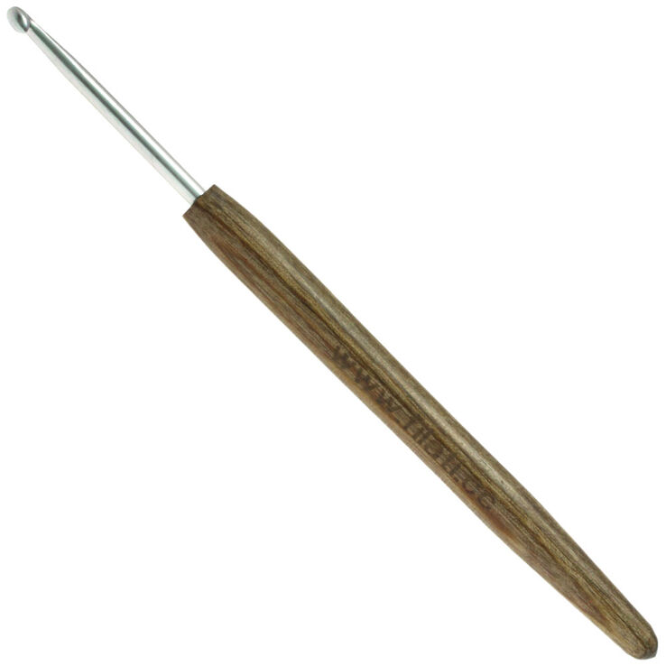 Lana Grossa Wollhäkelnadel Alu mit Holzgriff Design-Holz Signal St. 3,5