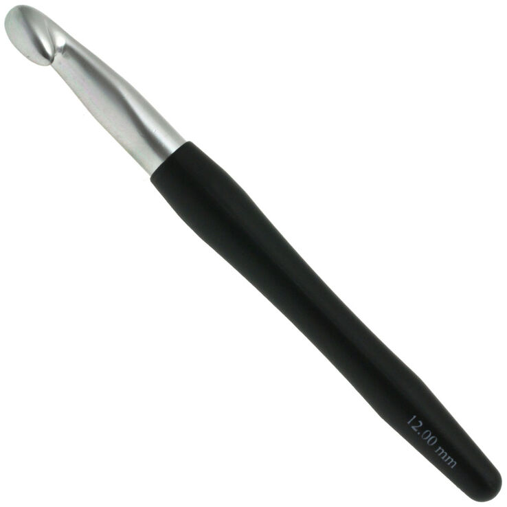 Lana Grossa Wollhäkelnadel mit Soft-Griff (Aluminium) St. 12,0