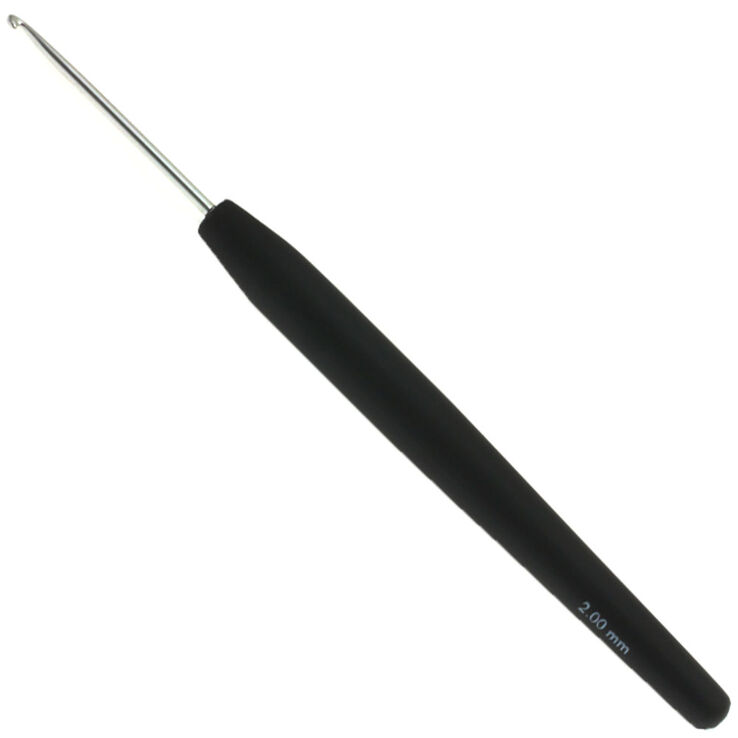 Lana Grossa Wollhäkelnadel mit Soft-Griff (Aluminium) St. 2,0