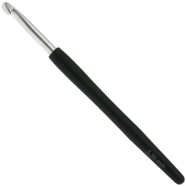 Lana Grossa Wollhäkelnadel mit Soft-Griff (Aluminium) St. 5,5