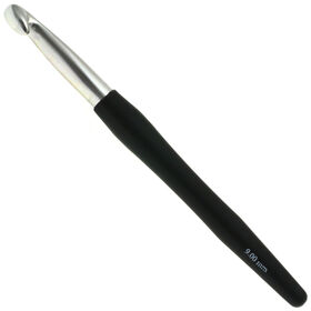Lana Grossa Wollhäkelnadel mit Soft-Griff (Aluminium) St. 9,0
