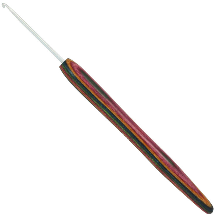 Lana Grossa Wollhäkelnadel Alu mit Holzgriff Design-Holz Color St. 2,0