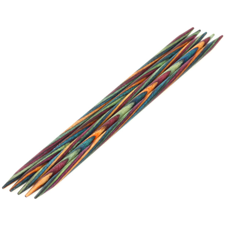Lana Grossa Strumpfstricknadel Design-Holz Multicolor St. 3,5/15cm